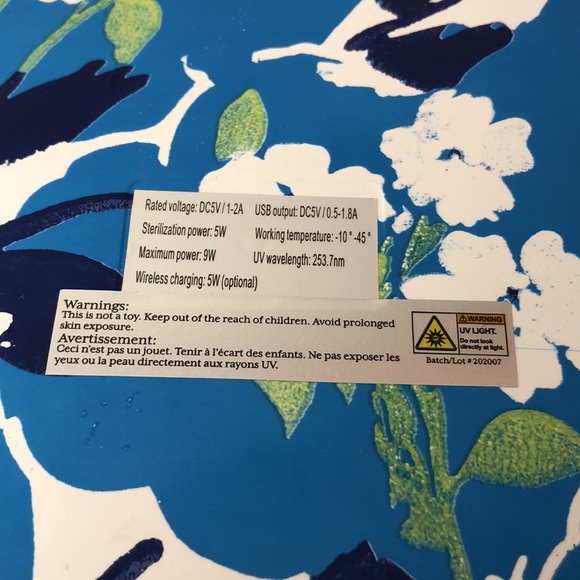 Blue Floral UV Phone Sanitizer Disinfectant - Picture 4 of 6